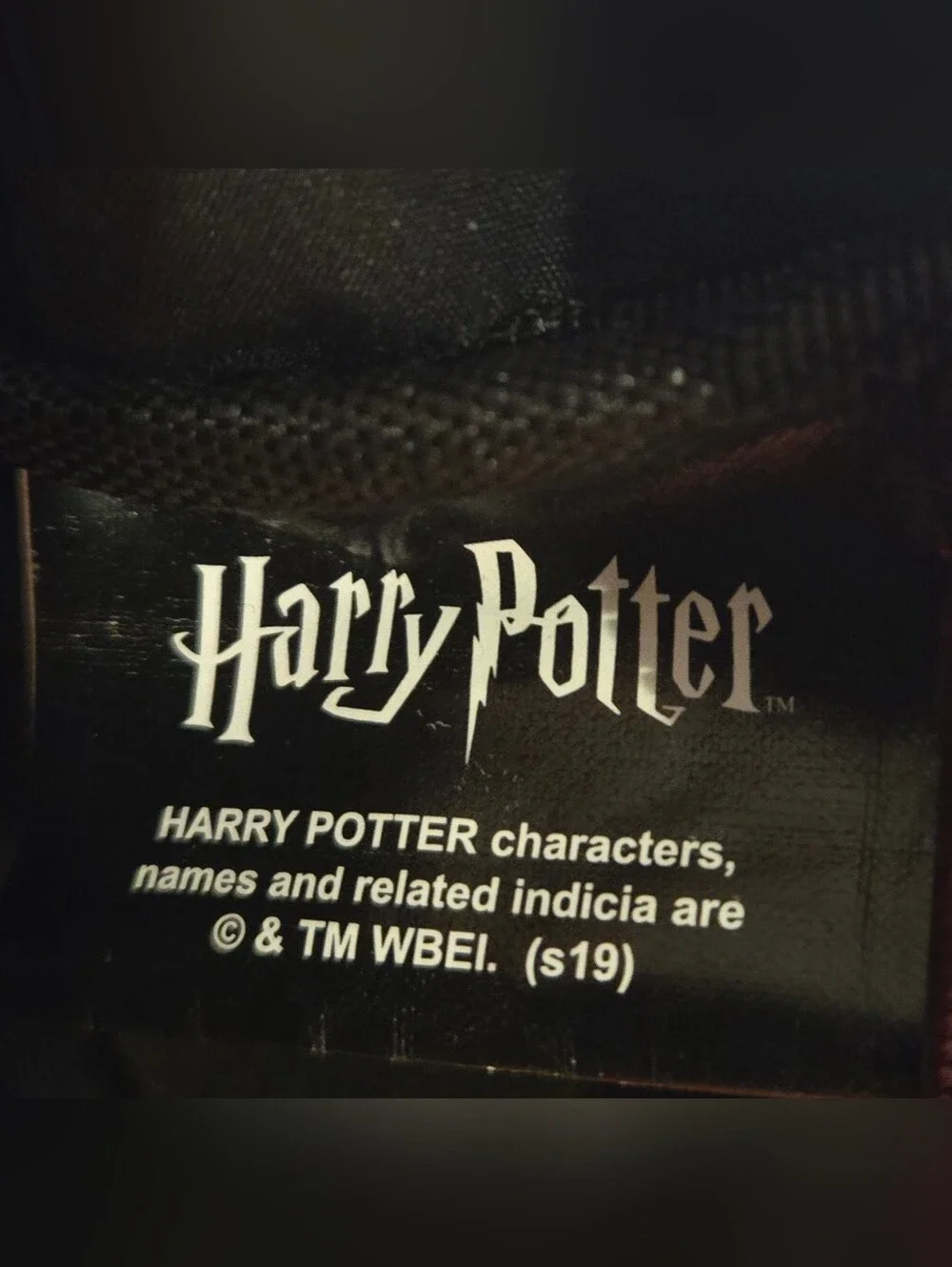 Harry Potter Hogwarts School Crest Maroon Faux Leather Backpack Bag Pockets NWOT